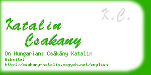 katalin csakany business card