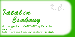 katalin csakany business card